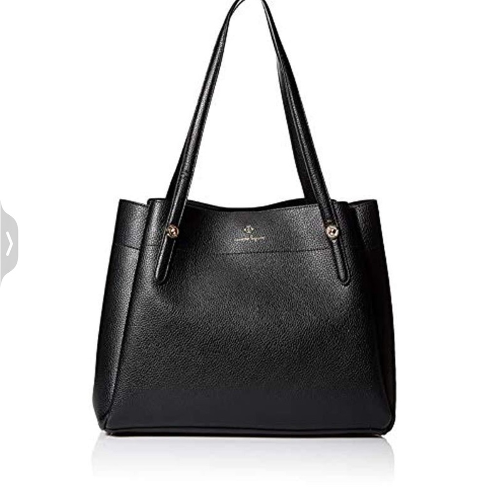 NWT New Nanette Lepore Asahi Triple Section Shoulder Purse Bag in Black